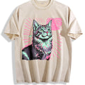 futuristic Cat Vintage Washed T-Shirt product image 1