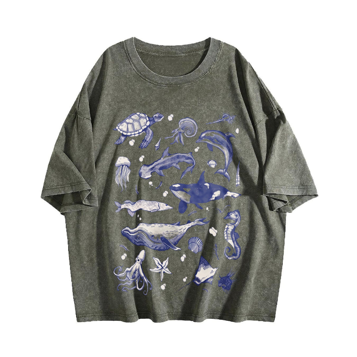 Sea Animal 90s Vintage Washed T-Shirt product image 4