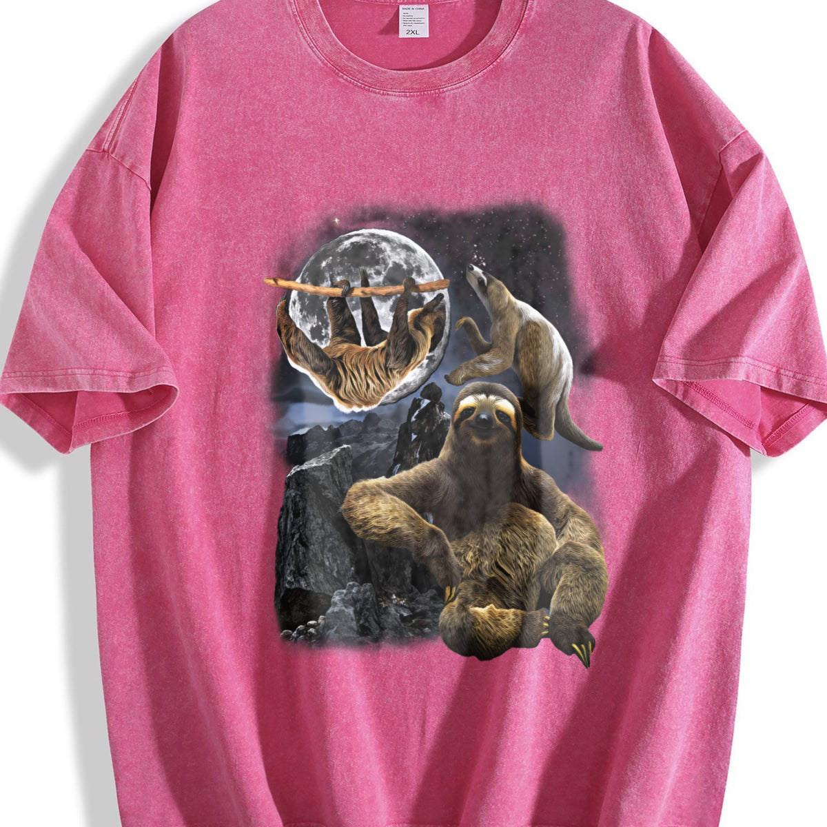 Three Sloths 90s Vintage Washed T-Shirt product image 7