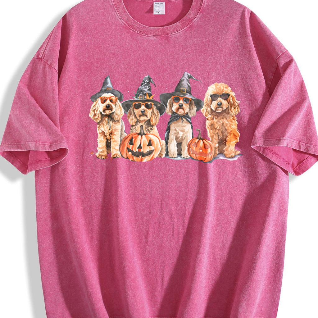 Goldendoodle Halloween Vintage Washed T-Shirt product image 5