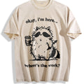 Cute Raccoon Work Coffee Vintage Washed T-Shirt product image 1