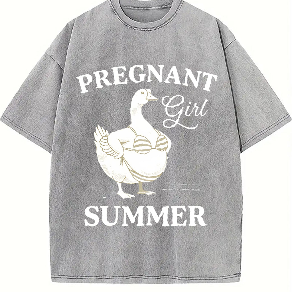 Pregnant Girl Summer Bikini Goose Parody Funny Meme Vintage product image 5