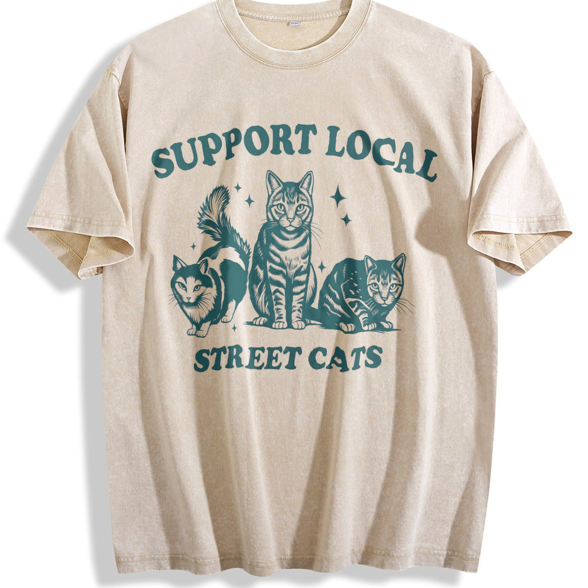 Support Local Cats 90s Vintage Washed T-Shirt product image 1