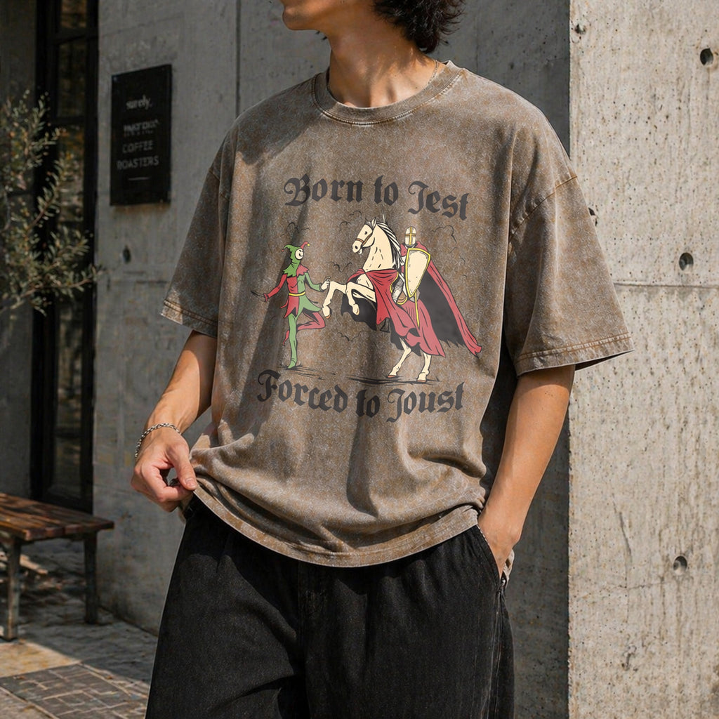 Born To Jest Forced To Joust Vintage Washed T-Shirt product image 3