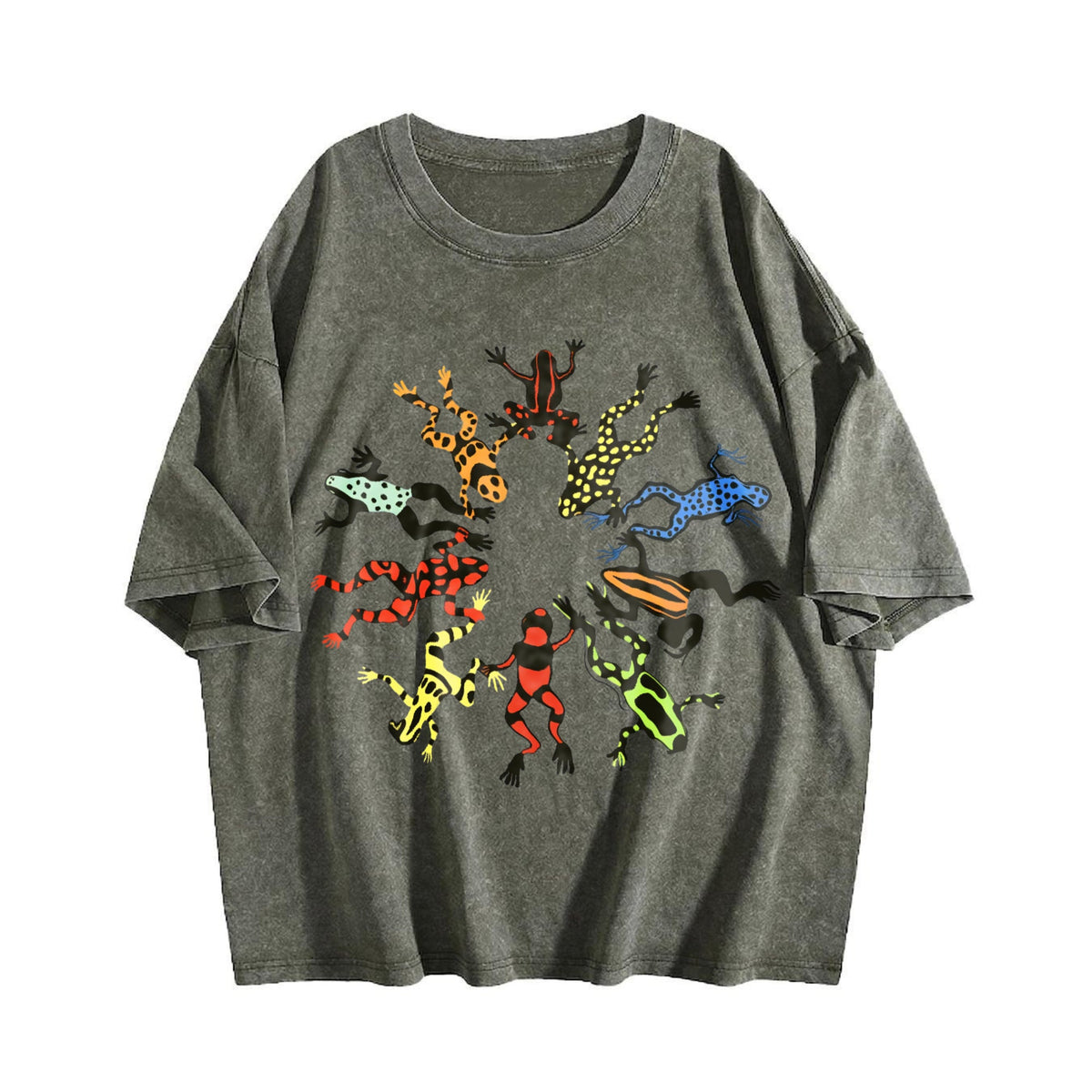 Dancing Frog Feast Vintage Washed T-Shirt product image 4