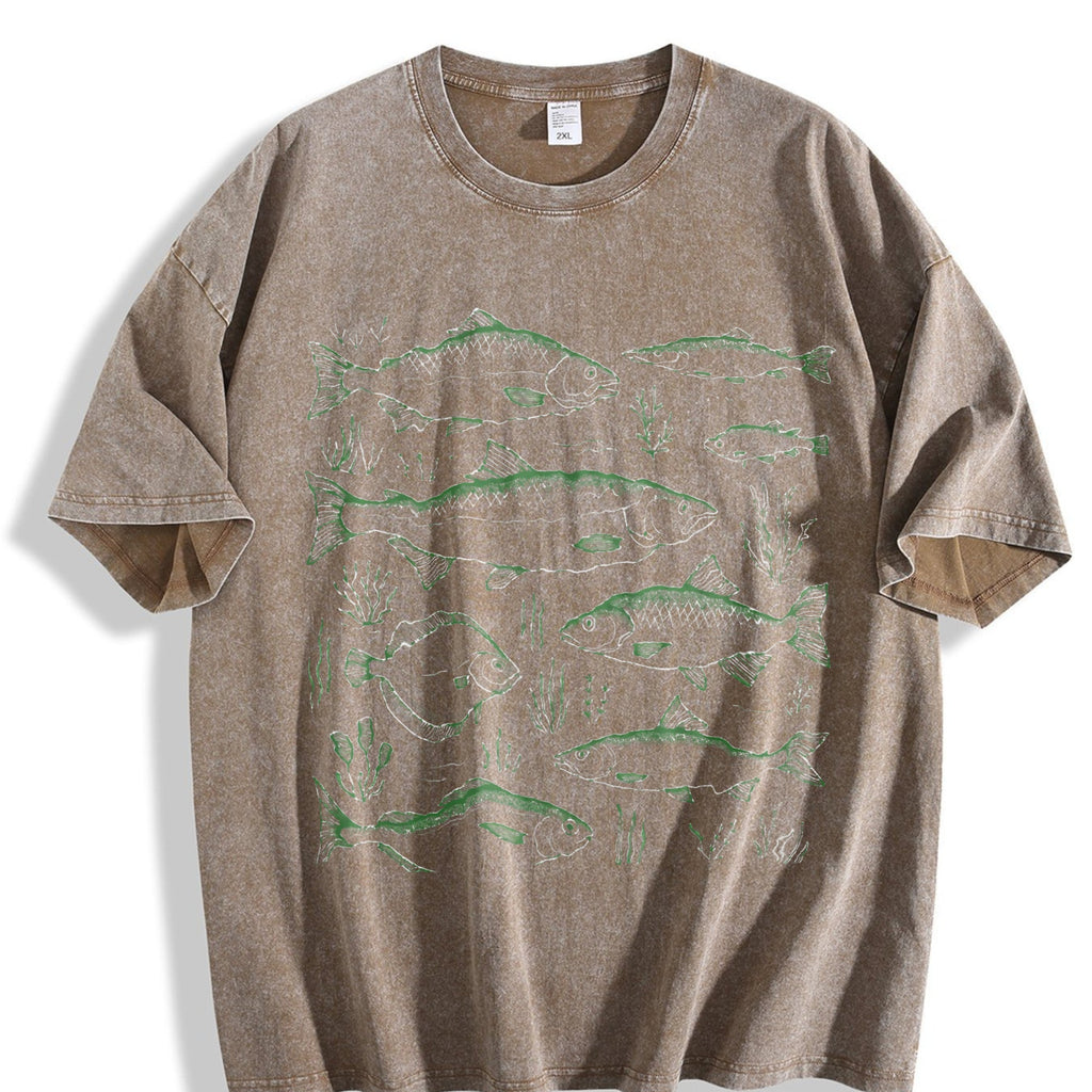 Fish 90s Tattoo Vintage Washed T-Shirt product image 3