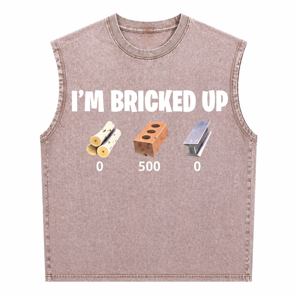 I'm Bricked Up Meme Men's Washed Tank Top