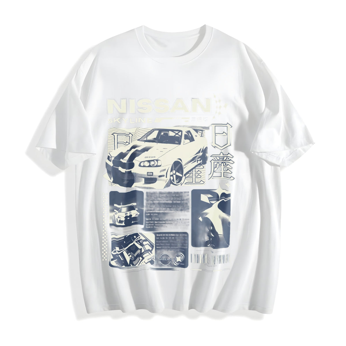 JDM Sports Car Denim Skyline Cotton T-Shirt product image 2