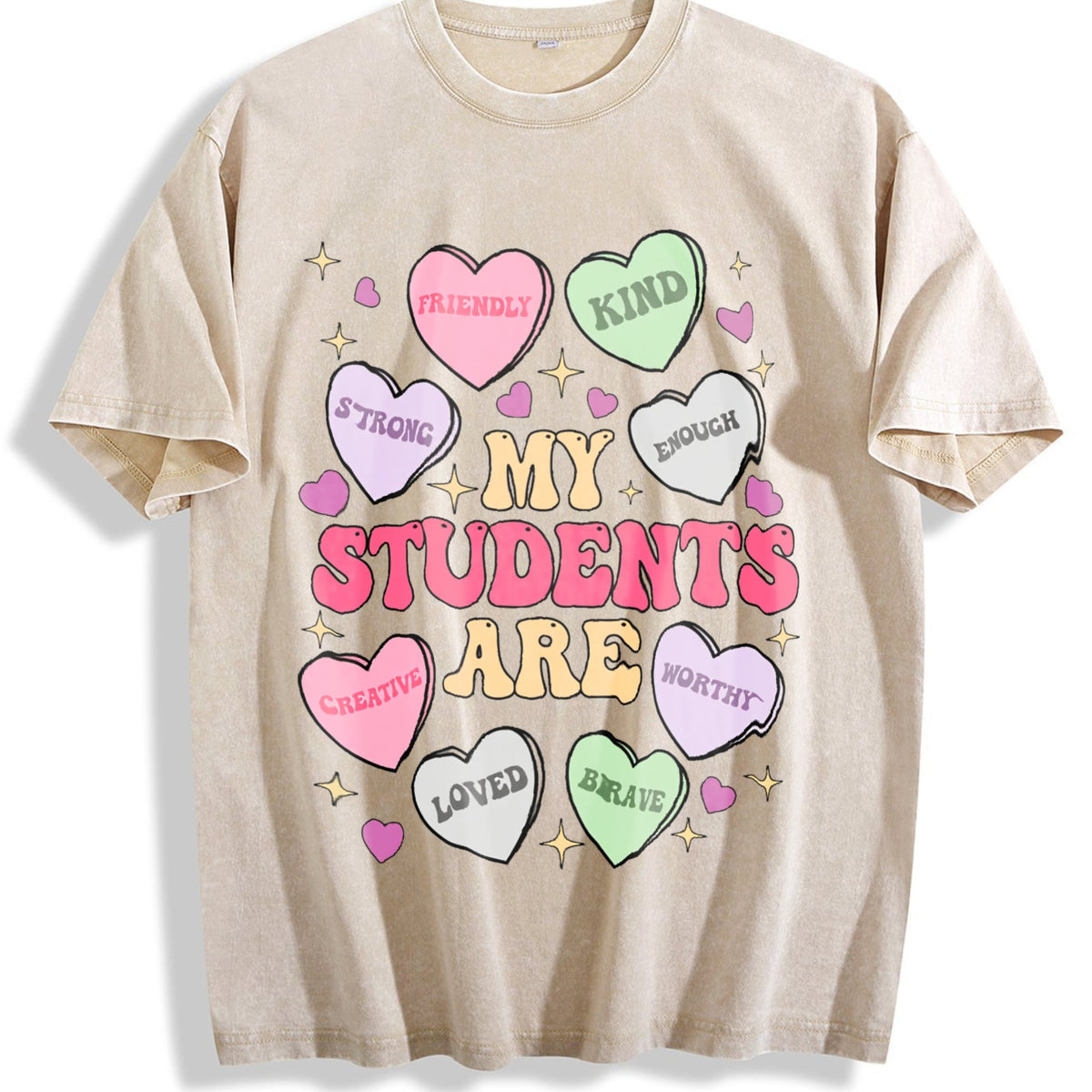 My Students Are My Valentines Vintage Washed T-Shirt product image 1