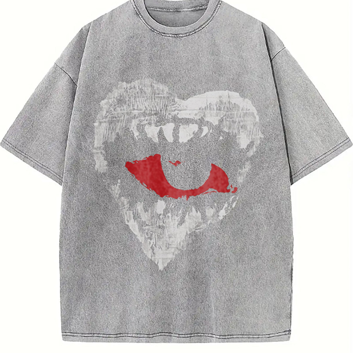 Mysterious Heart-shaped Eye Vintage Washed T-Shirt product image 4