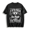 Fitting With Bull Letter Cotton T-Shirt product image 1