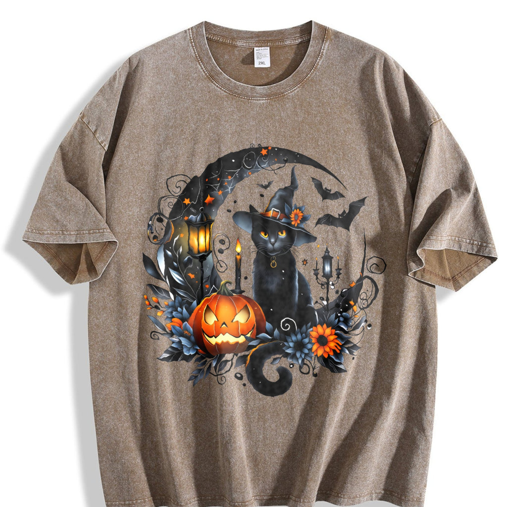 Gothic Witch Black Cat & Bats - Stretch With Spooky Vintage product image 3