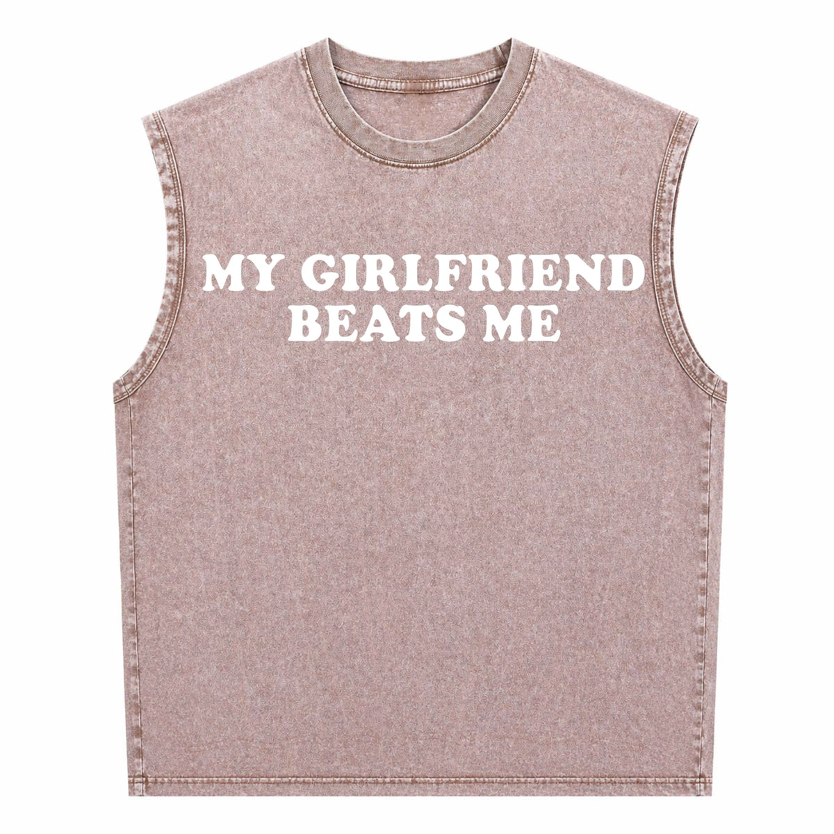 Humorous Relationship T - My Beats Me For Trending Men's Washed Tank Top