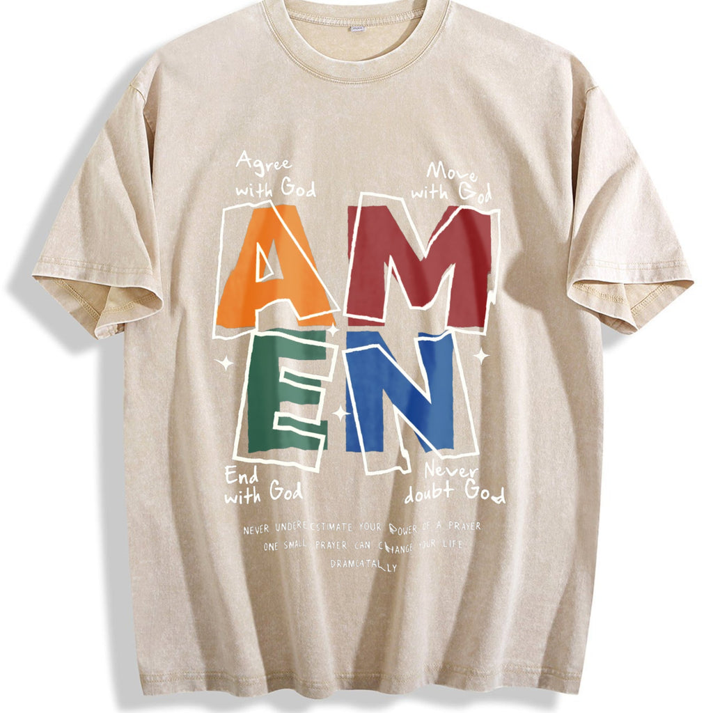 Amen Classic Letter Header Vintage Washed T-Shirt product image 1