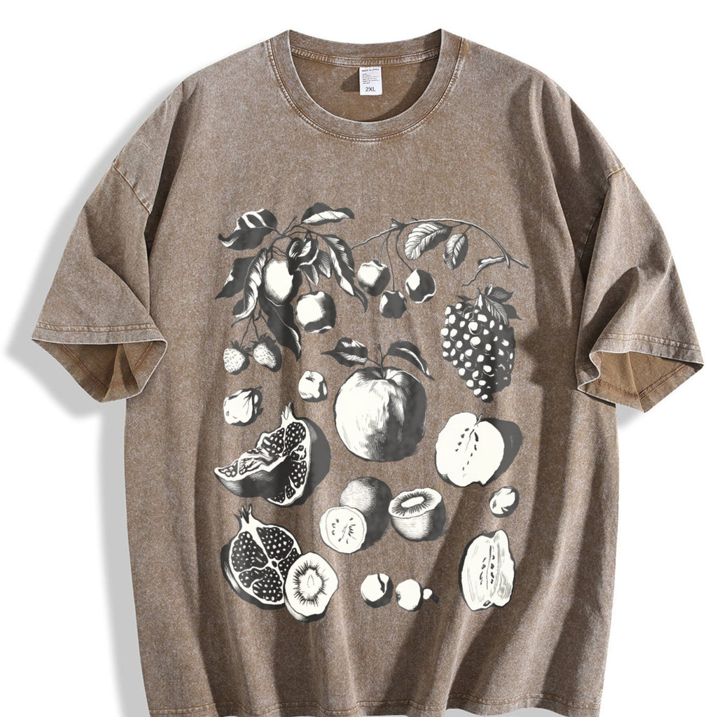 Fruits And Berries 90s Tattoo Vintage Washed T-Shirt product image 3
