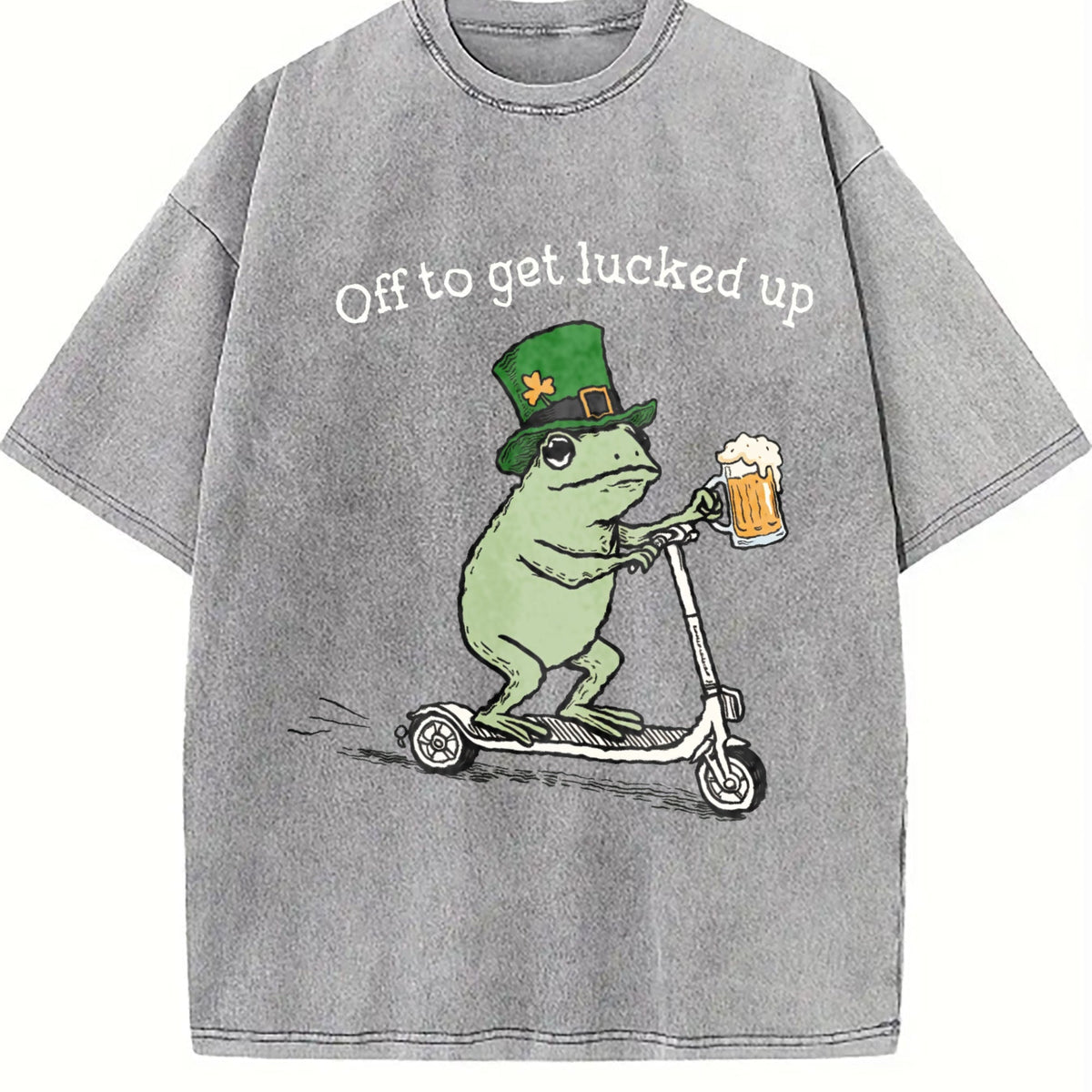 St Patricks Day Funny Frog Off To Get Lucked Up Lucky product image 4