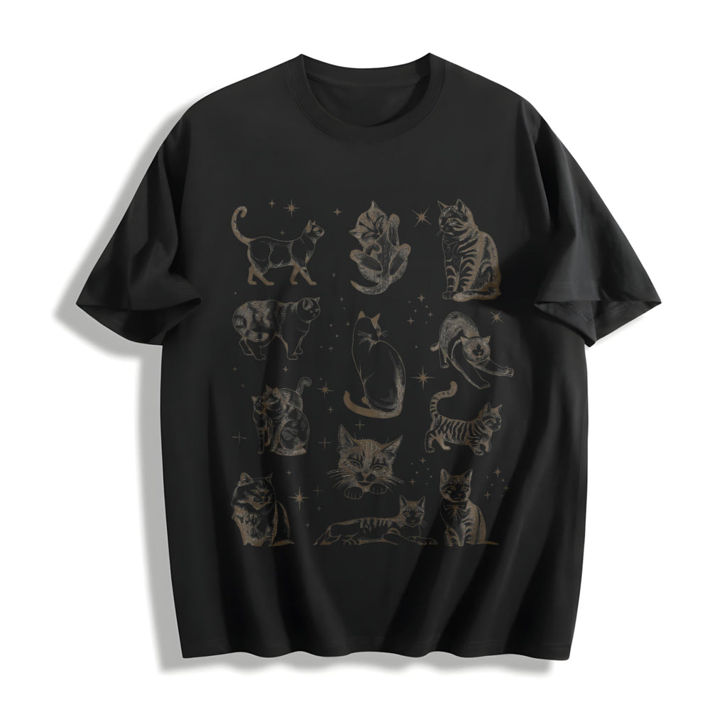 90s Tattoo Cat Cotton T-Shirt product image 1