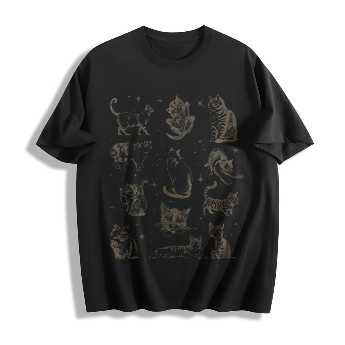 90s Tattoo Cat Cotton T-Shirt product image 1