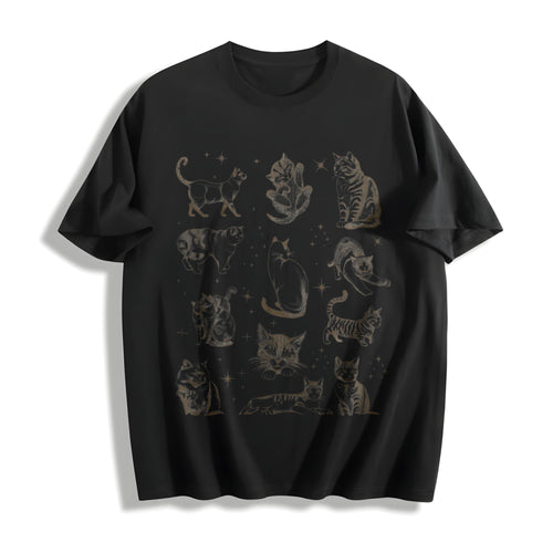 90s Tattoo Cat Cotton T-Shirt product image 1