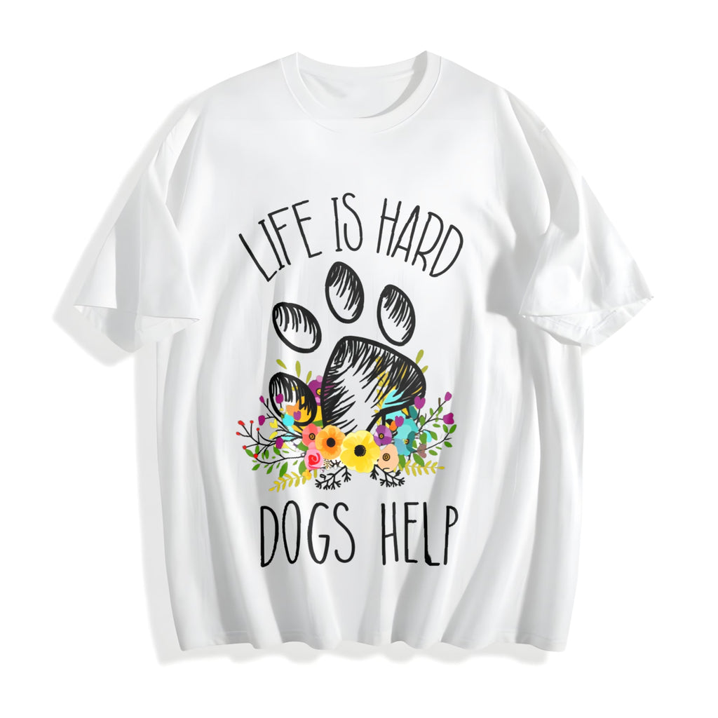 Dogs Help Cotton T-Shirt product image 2