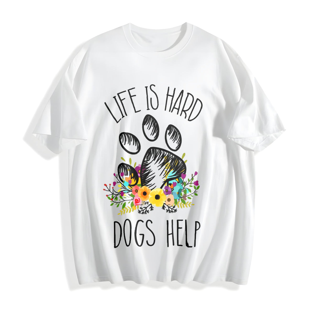 Dogs Help Cotton T-Shirt product image 2