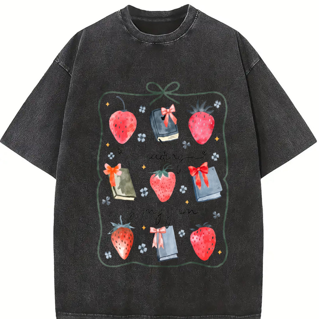Reading Is My Jam St Patricks Vintage Washed T-Shirt product image 2