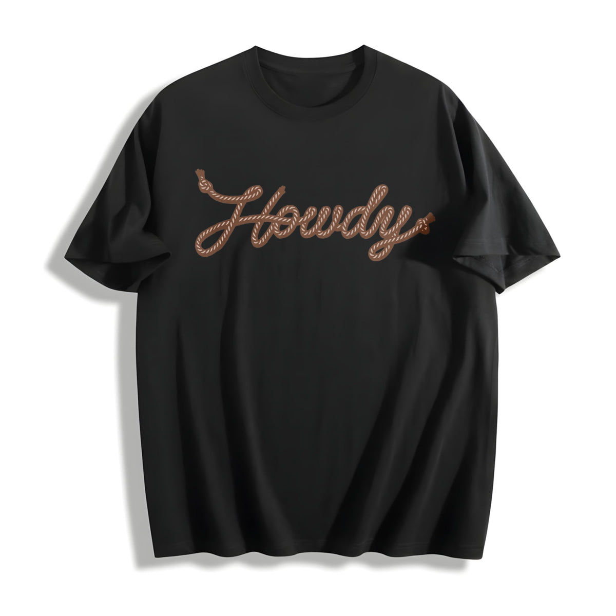 Howdy Rope Script Cotton T-Shirt product image 1