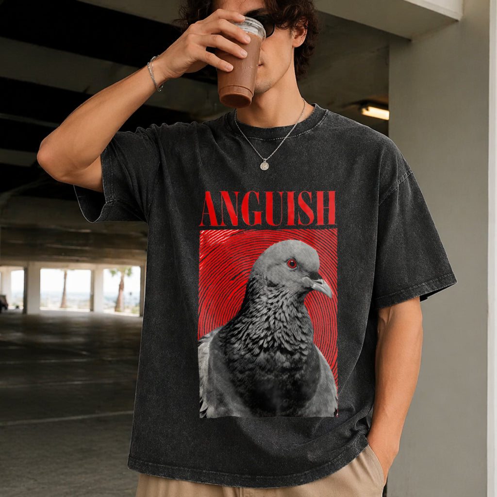 Anguish Bird Funny Vintage Washed T-Shirt product image 2