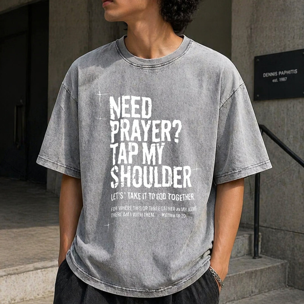Need Prayer Tap My Shoulder Bible Verse Christian Vintage product image 5