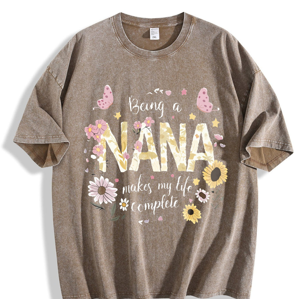 Bohemian Nana Floral Vintage Washed T-Shirt product image 3