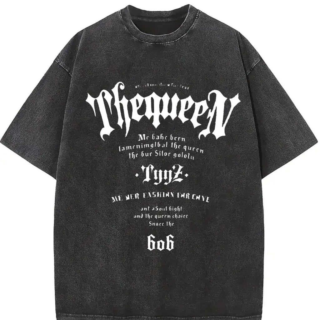 Gothic Black Lettering Vintage Washed T-Shirt product image 2