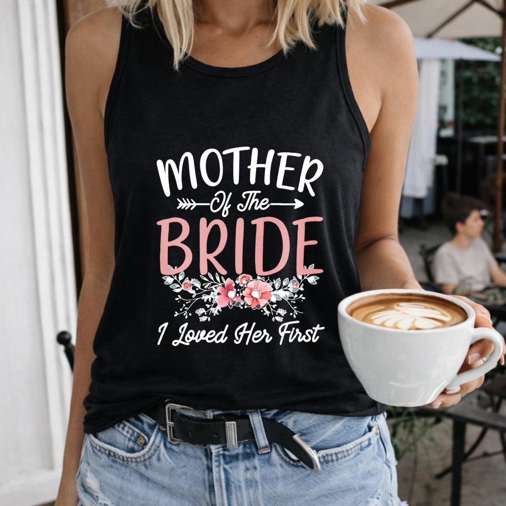 Mother's Day Theme Mother Bride Letters Women's Tank Top