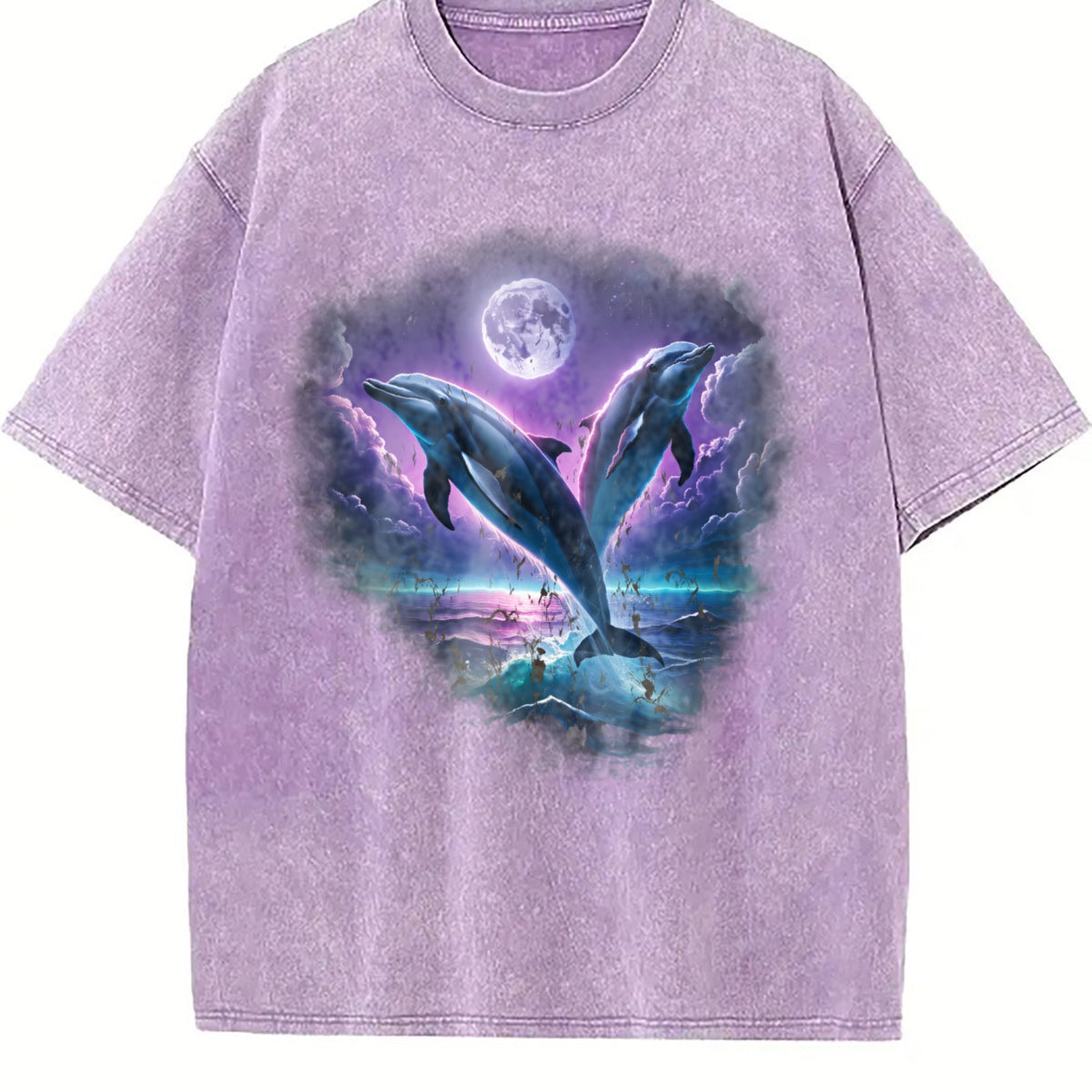 Two Dolfins Moon Vintage Washed T-Shirt product image 5