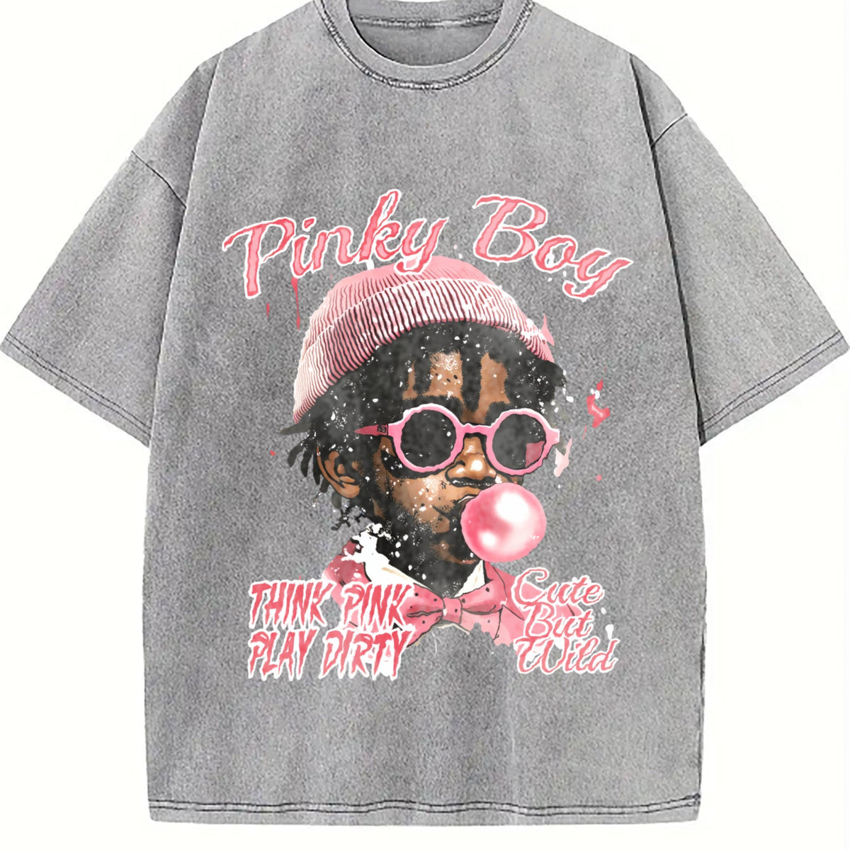 Pink With A Playful Vintage Washed T-Shirt product image 5