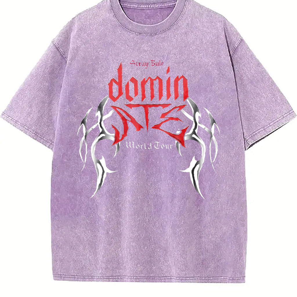 Red Tribal Lettering Vintage Washed T-Shirt product image 6