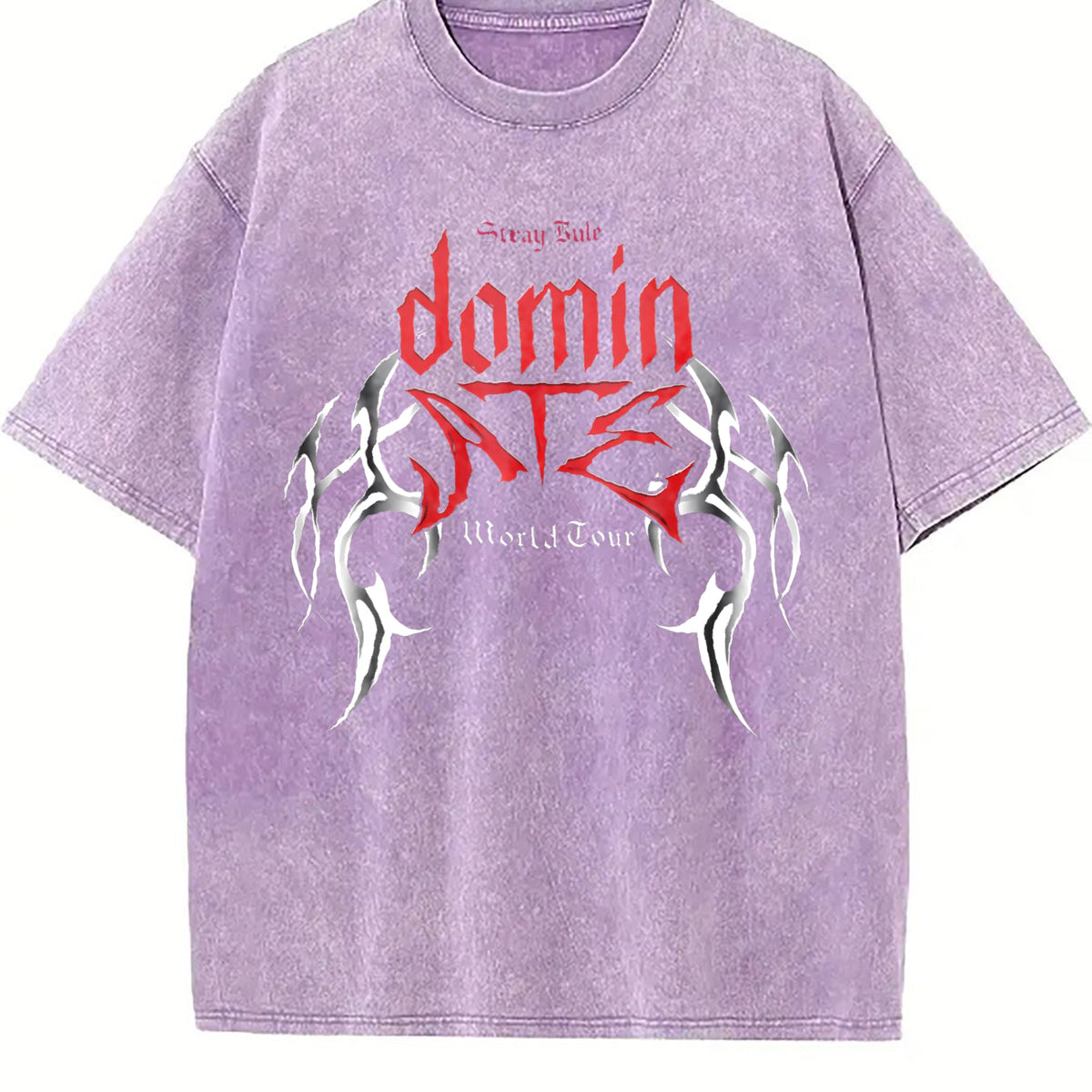 Red Tribal Lettering Vintage Washed T-Shirt product image 6