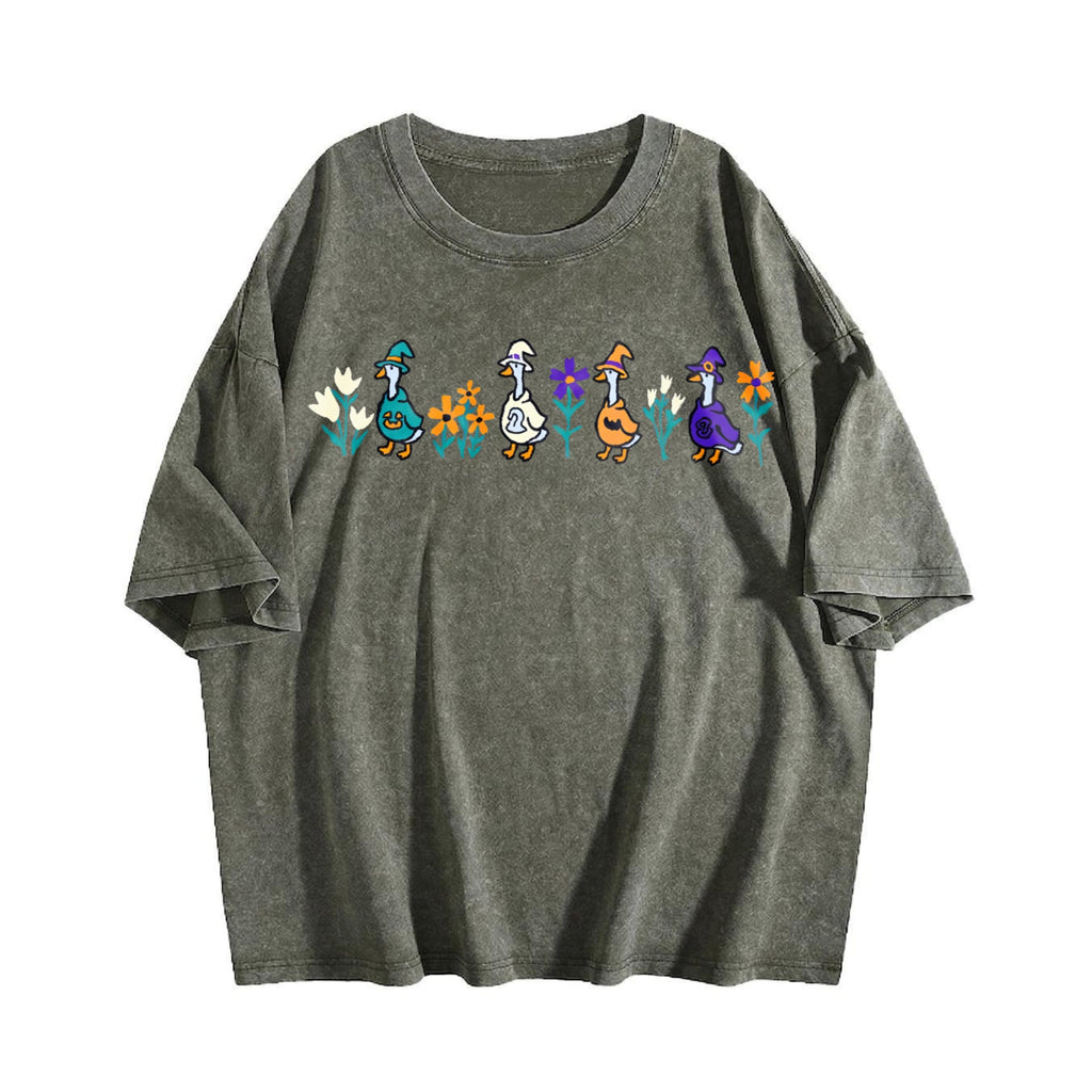 Halloween Goose Vintage Washed T-Shirt product image 4