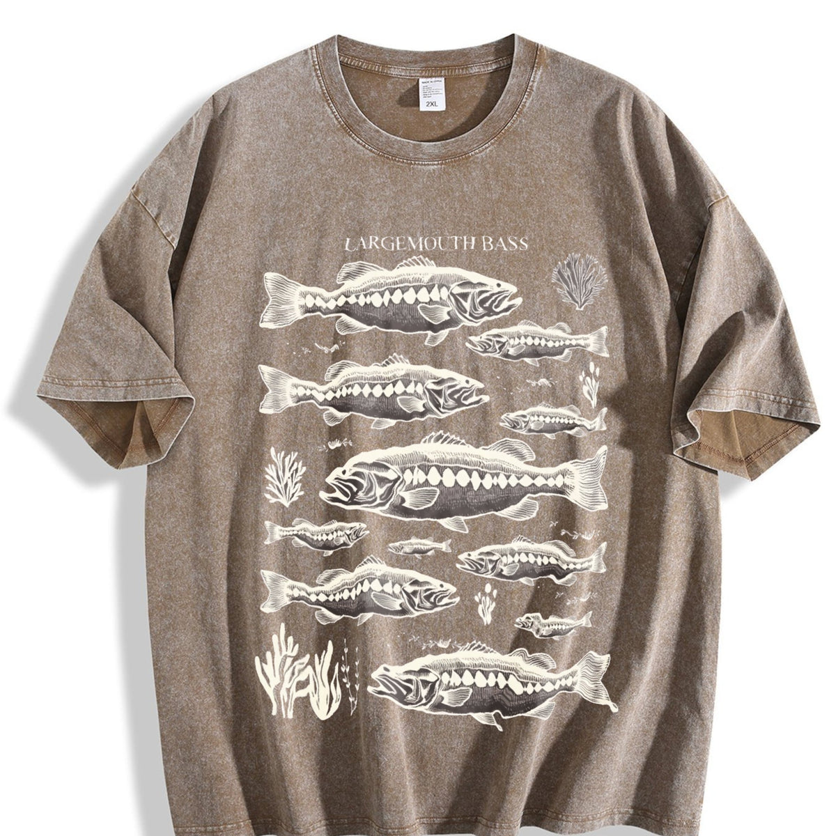 Largemouth Bass Fish 90s Vintage Washed T-Shirt product image 3