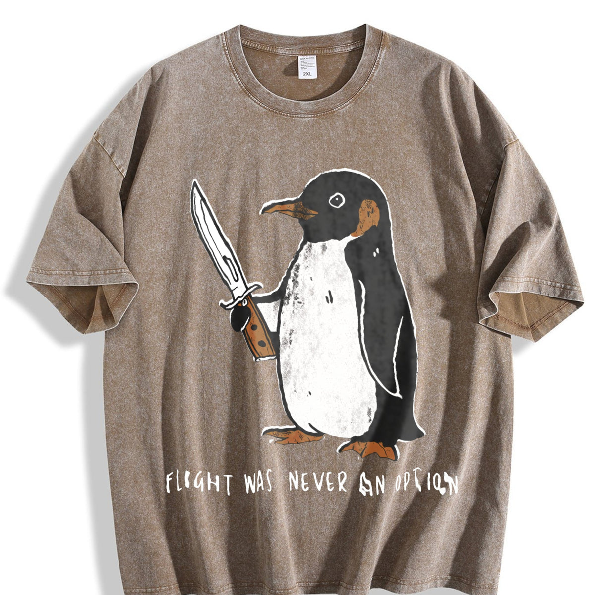 Funny Penguin Vintage Washed T-Shirt product image 3