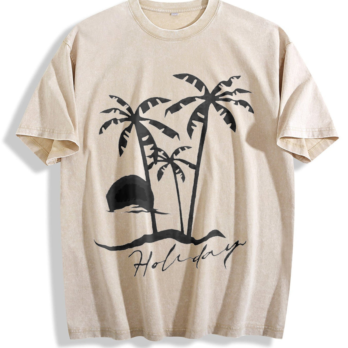 Beach Short-sleeved Sunset Summer Vintage Washed T-Shirt product image 1