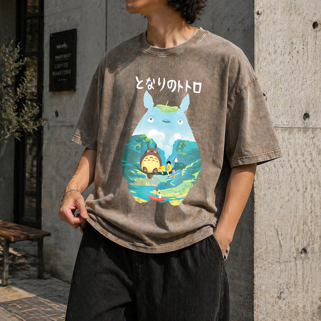 Ghibli Totoro Vintage Washed T-Shirt product image 3