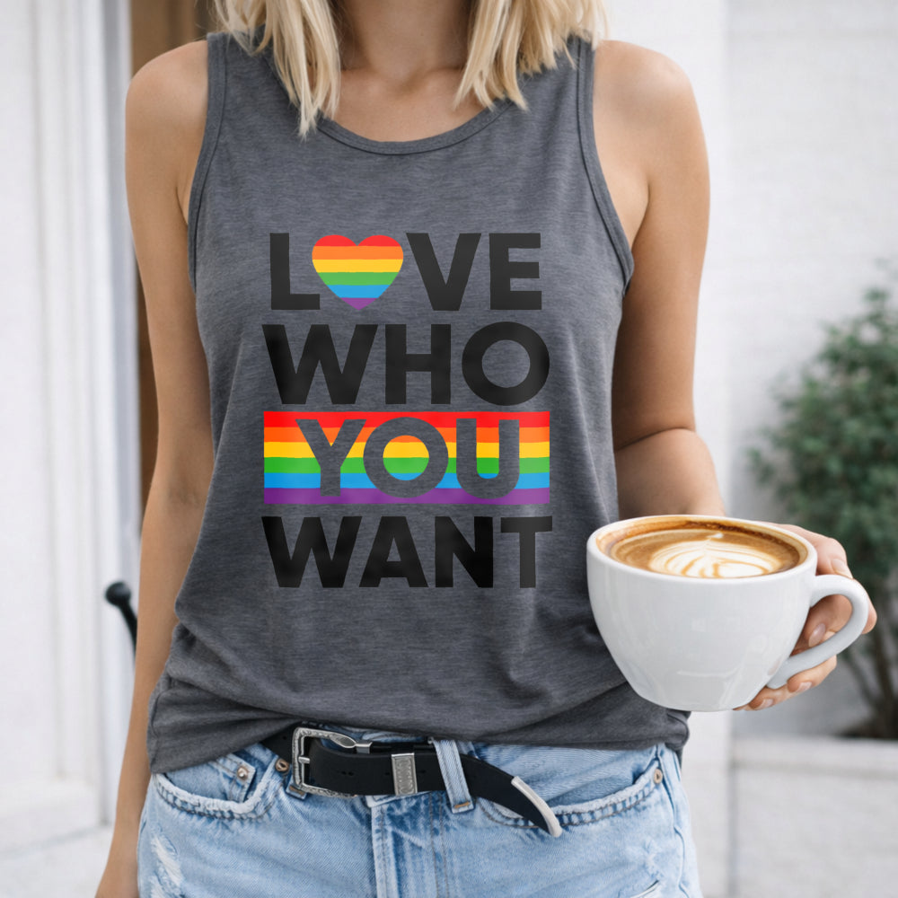Love Who You Want Rainbow Women's Tank Top