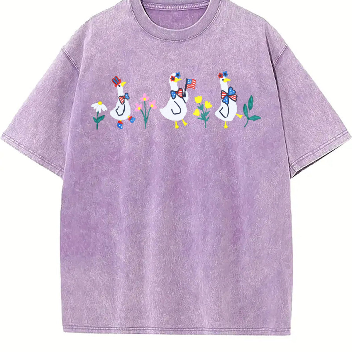 Patriot Floral Goose Vintage Washed T-Shirt product image 6