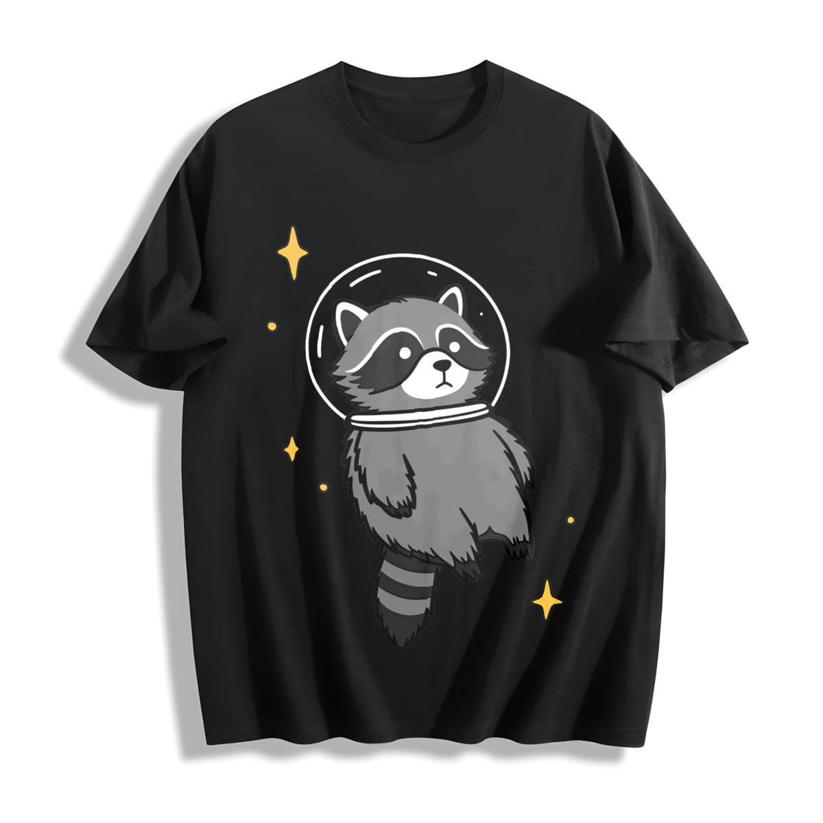 Space Raccoon Cotton T-Shirt product image 1