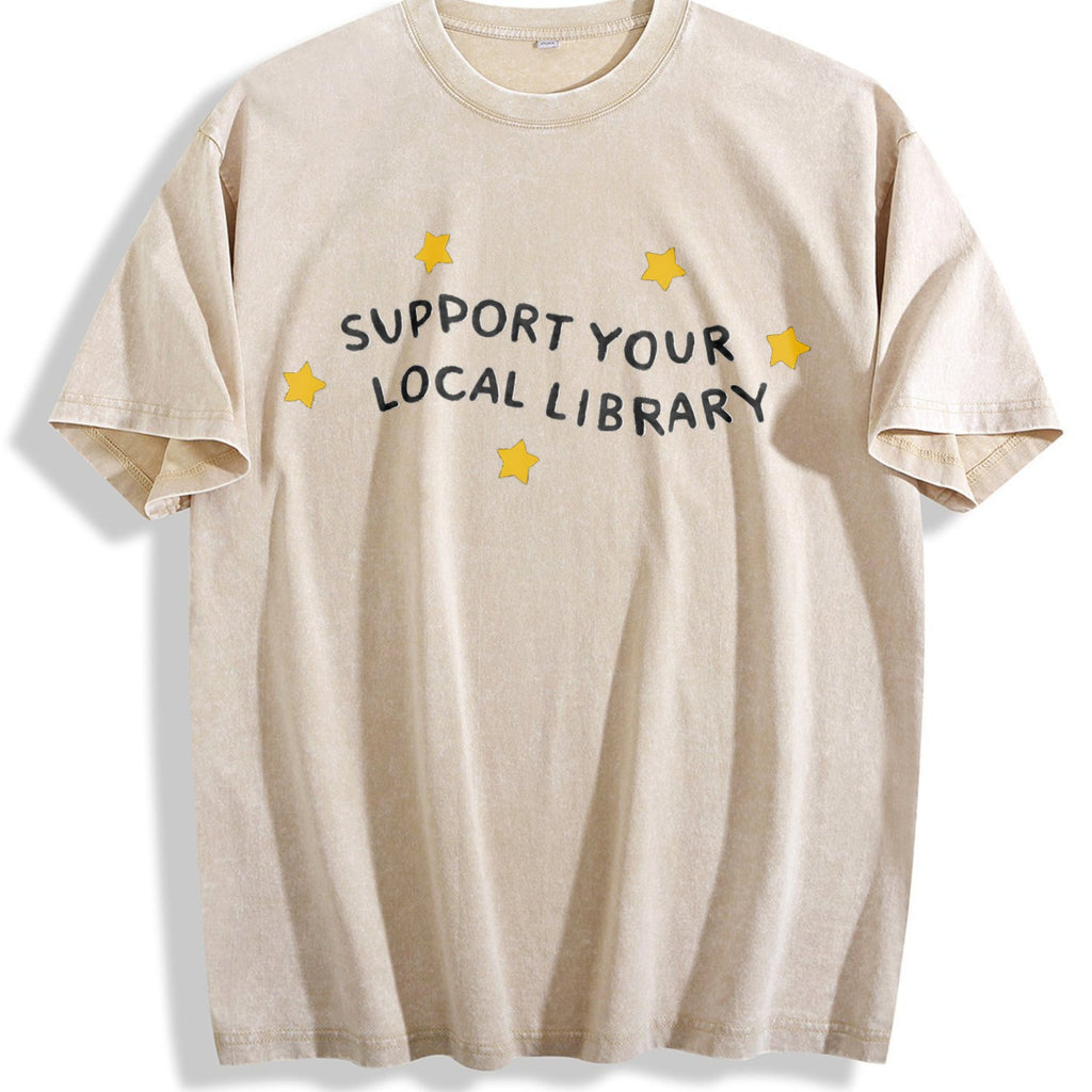 Support Your Local Library Vintage Washed T-Shirt product image 1