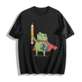 We Test At Dawn Funny Teacher Frog Cotton T-Shirt product image 1