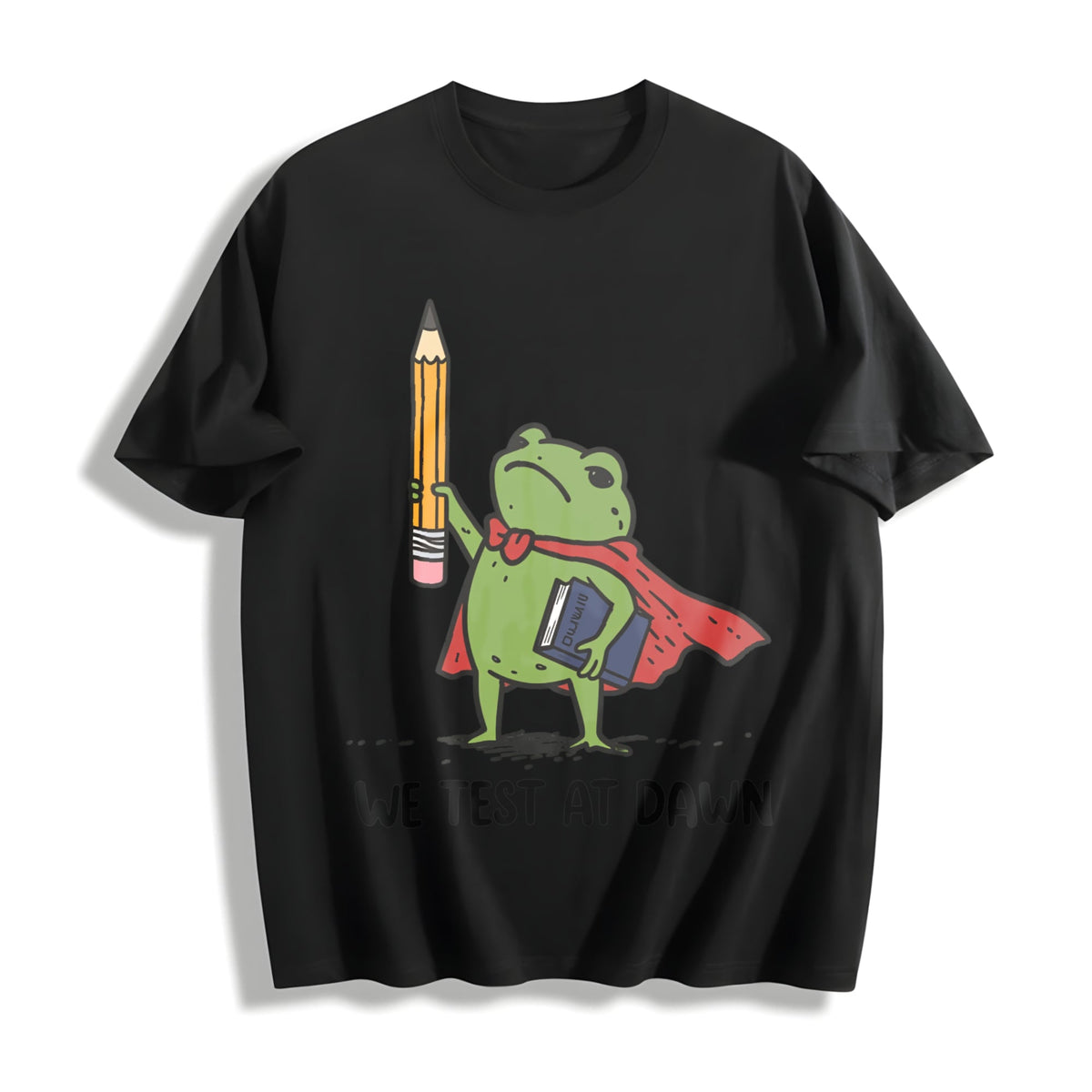 We Test At Dawn Funny Teacher Frog Cotton T-Shirt product image 1