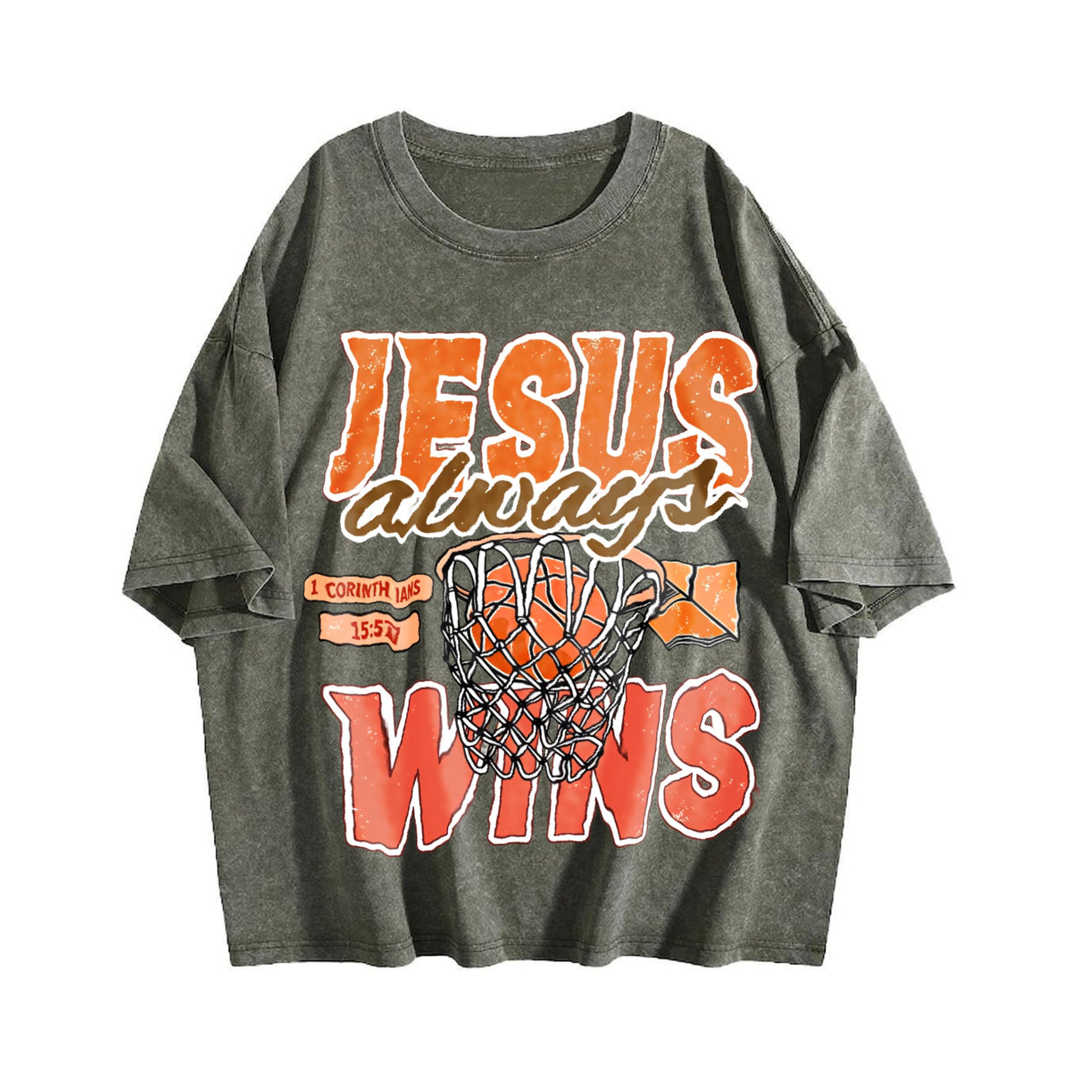 Always Wins Basketball Christian Faith Inspired Vintage product image 4
