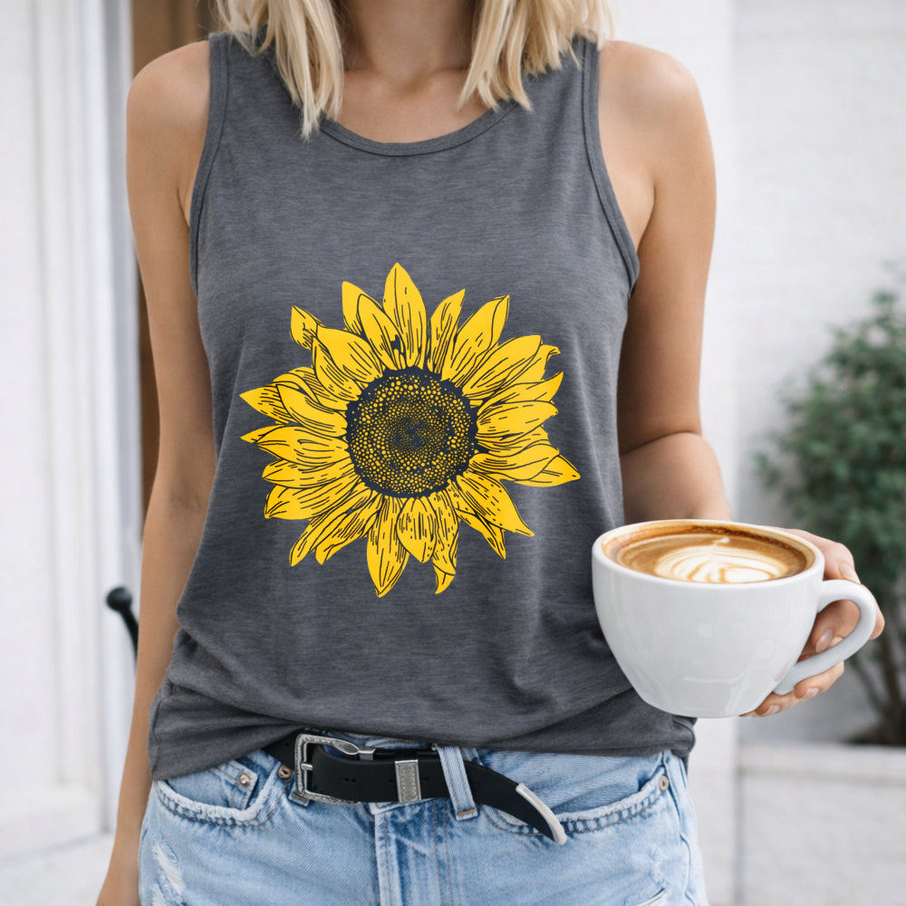 Bright Yellow Sunflower Women's Tank Top