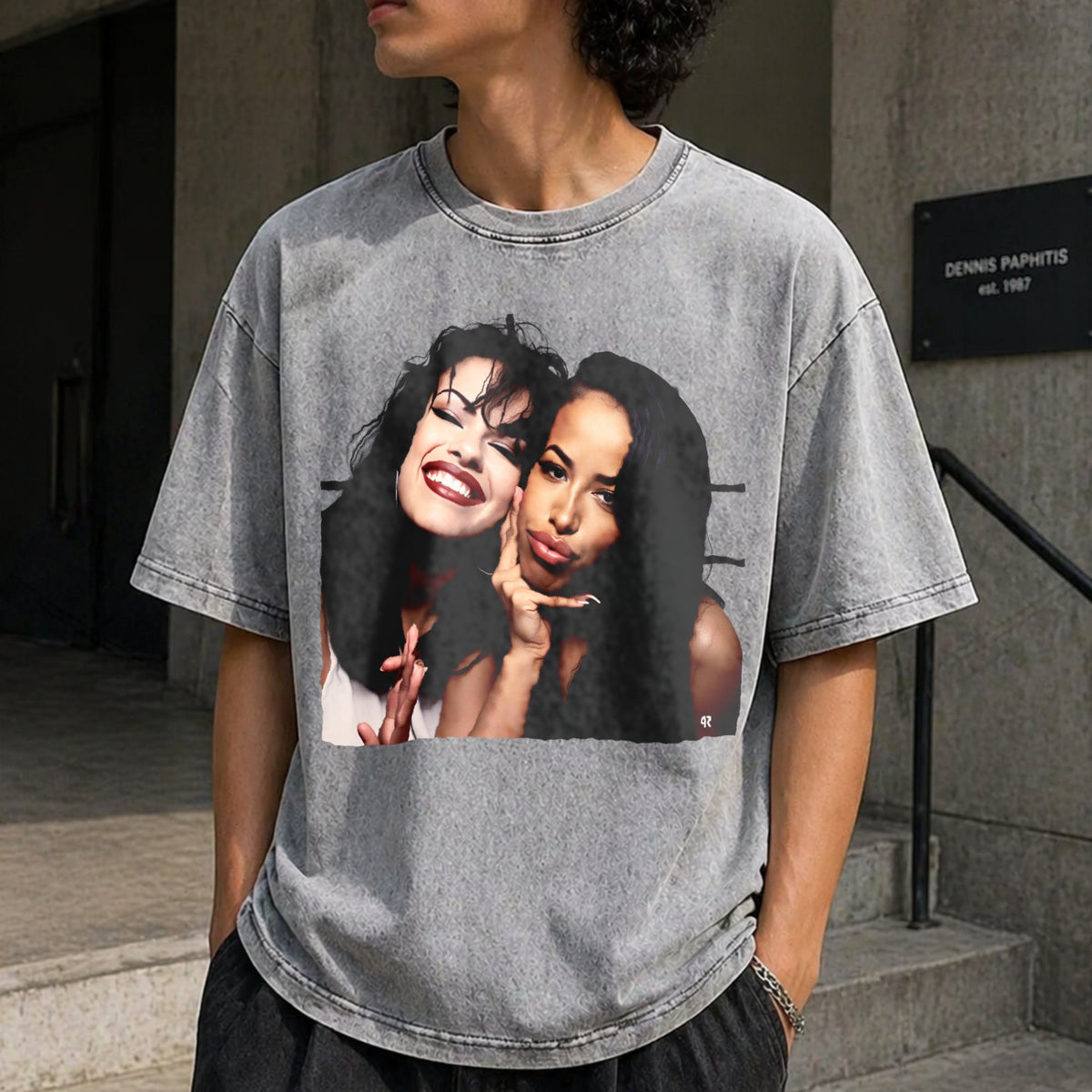 Selena And Aaliyah Vintage Washed T-Shirt product image 5